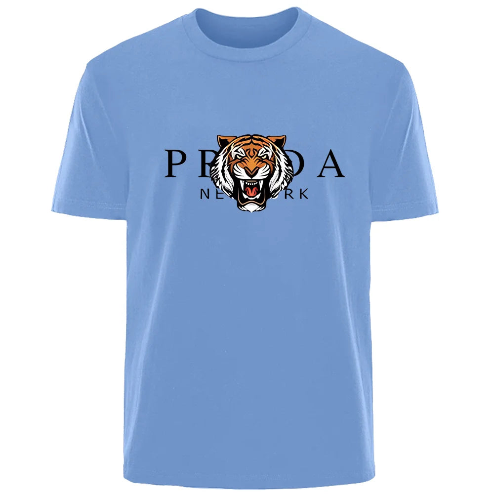 Männer T-Shirt Tiger Herrenmode Shirts Hemden Streetwear 100% Baumwolle Tank Top
