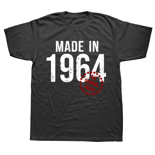 Herren T-Shirt Made In 1964 Shirt Unisex Streetwear Tank Top 100% Baumwolle