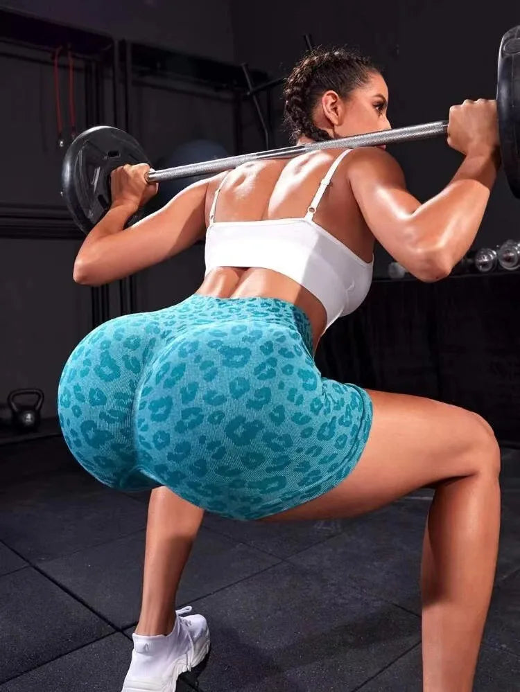 Damen Yoga Shorts hohe Taille Push-Up Damen Sport Hot Pants Fitness Gym Hotpants