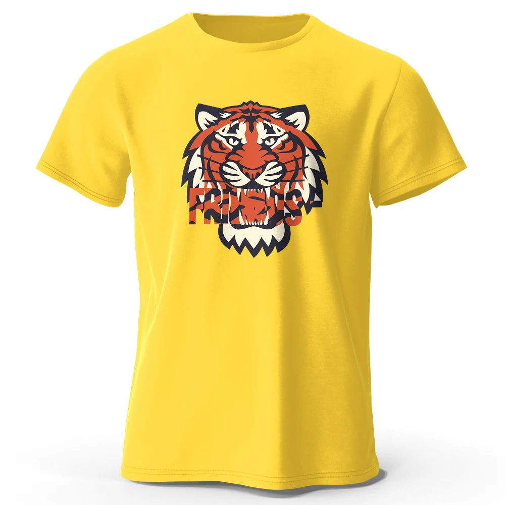 Männer T-Shirt Tiger Herrenmode Shirts Hemden Streetwear 100% Baumwolle Tank Top