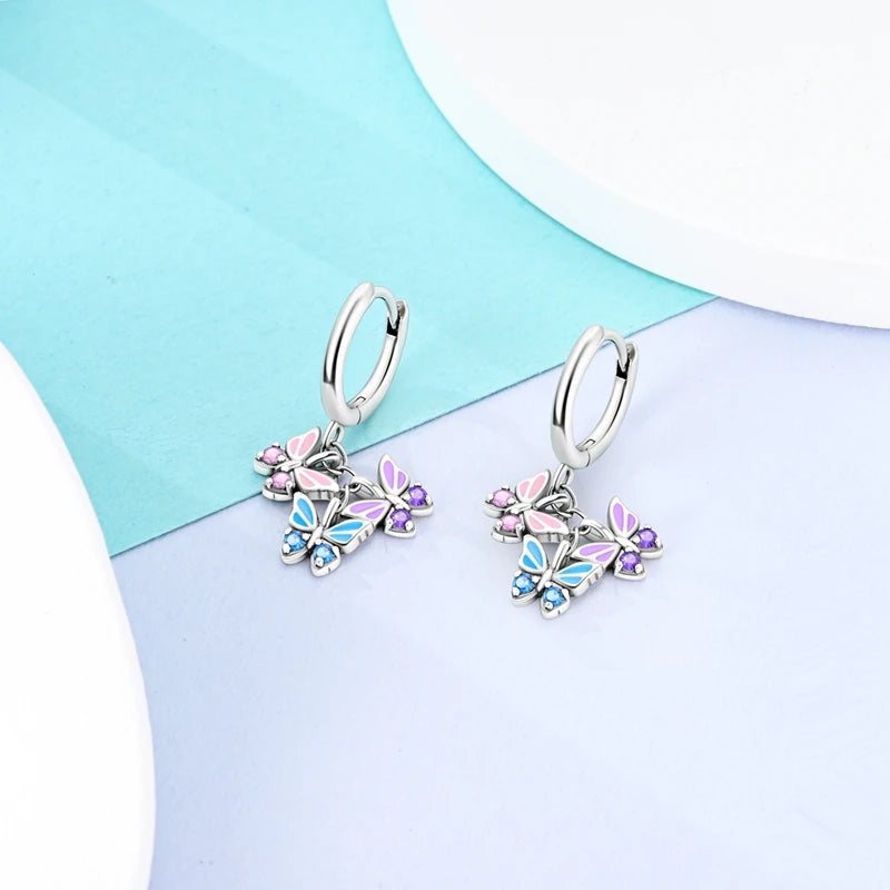 Orecchini a Cerchio in Argento 925 Sterling con Zirconi | Creole Brillantini
