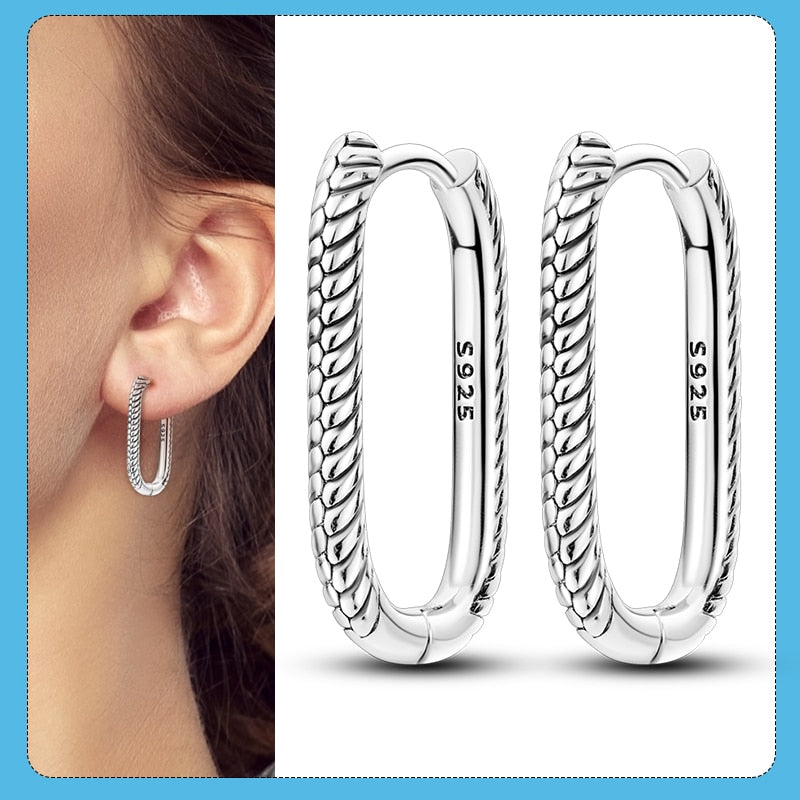 1 Paar Creolen aus 925 sterling Silber Ohrringe Ohrschmuck Zirkonia Ohrstecker