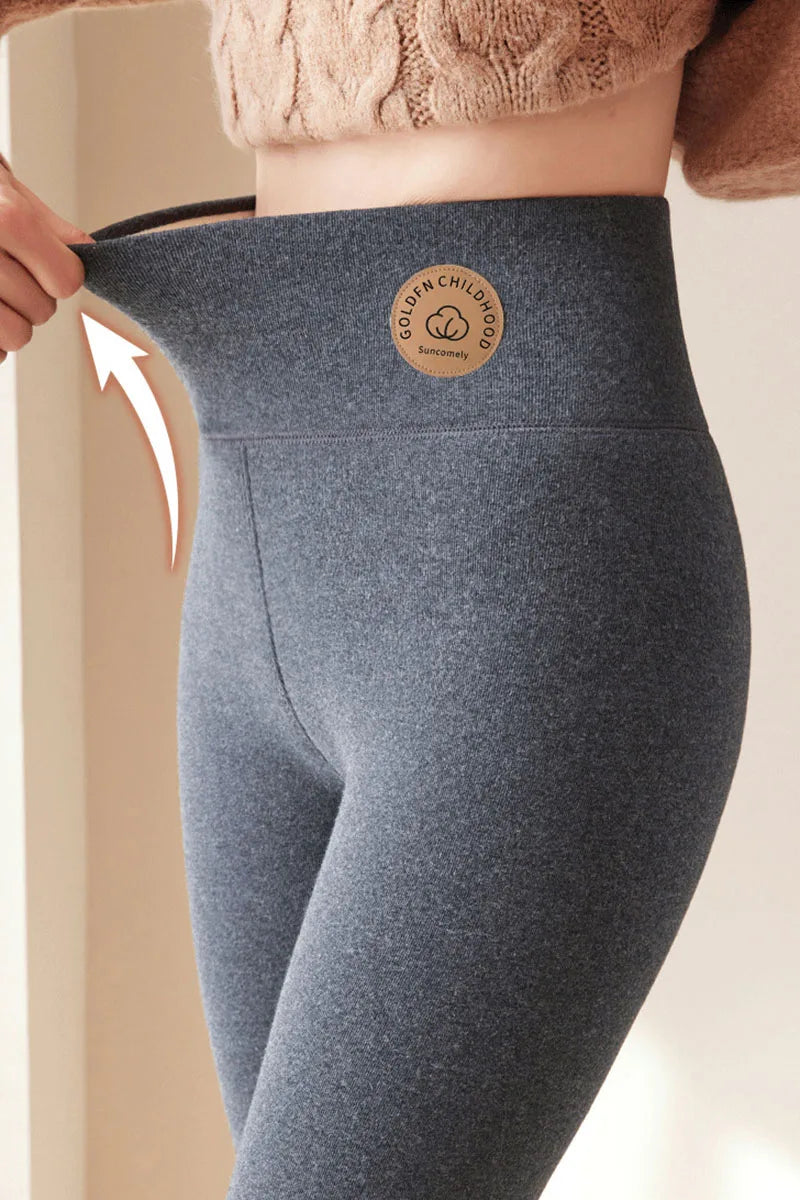 Frauen Hose Winter Leggins Warm Thermohose Innenfleece Leggings Strumpfhose