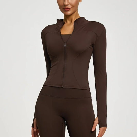 Felpa Donna Giacca Sportiva Con Zip Tuta Maniche Lunghe Cappuccio Maglia Shirt