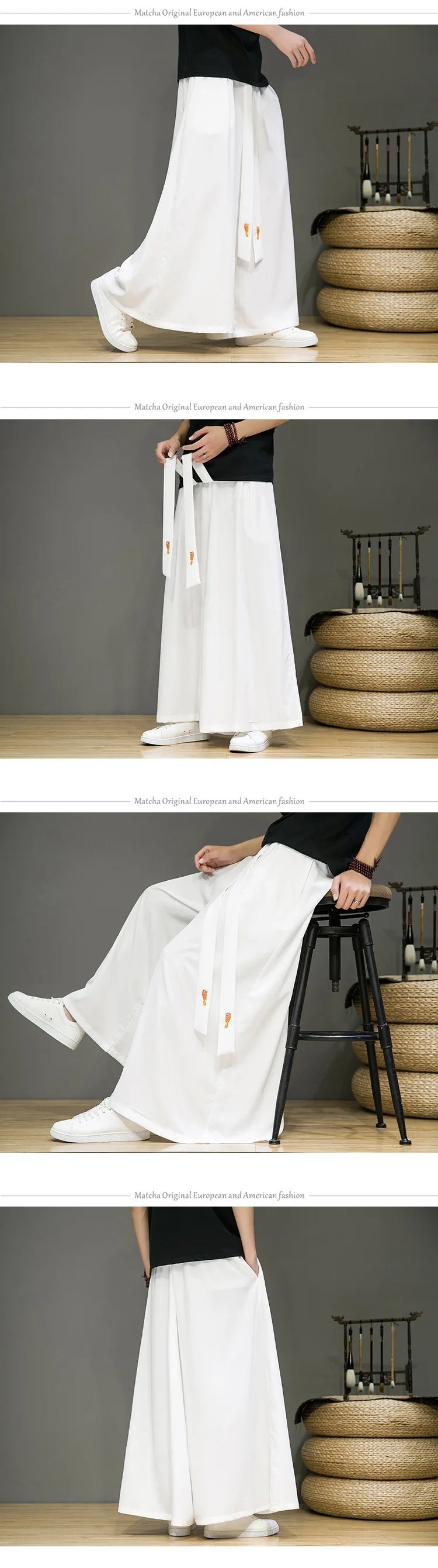 Männer Hose Haremshosen Pumphosen Pluderhosen Hosenrock Herrenrock Kilt Kimono