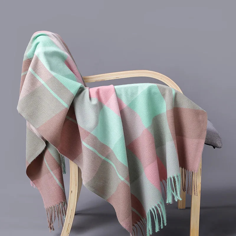Herren Schal Winterschal Stola Schlauchschal Halstuch Wollschal Strickschal Loop
