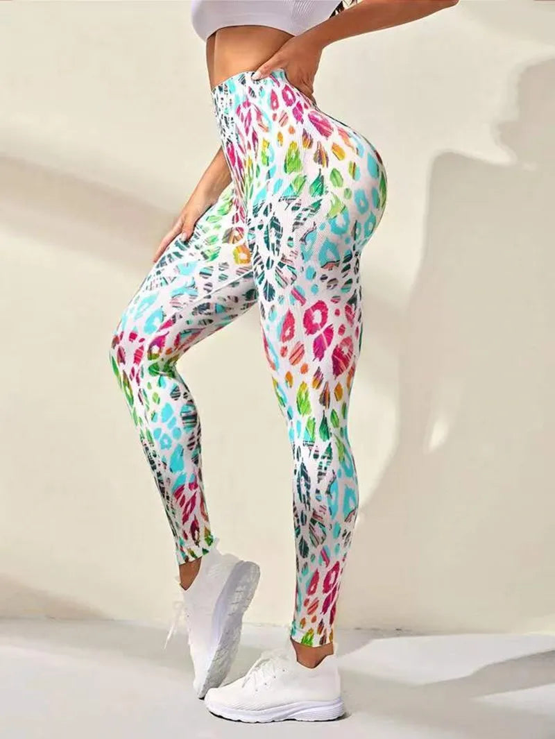 Yoga Leggings Push Up Damen Sport Hose Fitness Gym Stretch Leggins Jogginghose