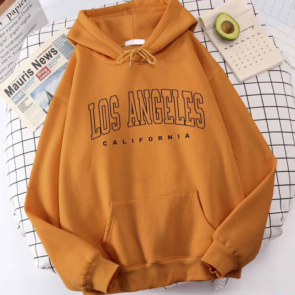 Los Angeles Kapuzenpullover Sweatshirt Hoodie Pulli Damen Kapuzenpulli Shirt
