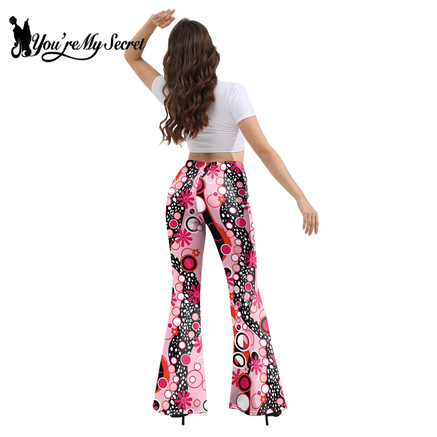 Pantaloni Yoga donna a gamba larga Leggins Svasati Sportivi Fitness Tuta Retro