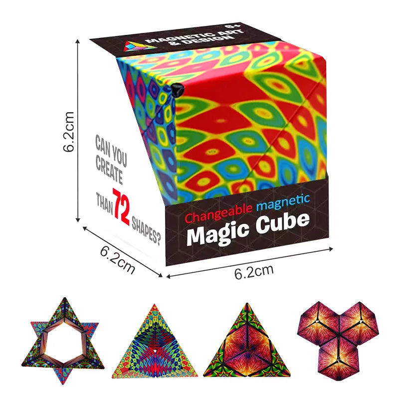 Zauberwürfel Anti Stress Spielzeug magnetischer 3D Drehwürfel Magischer Würfel
