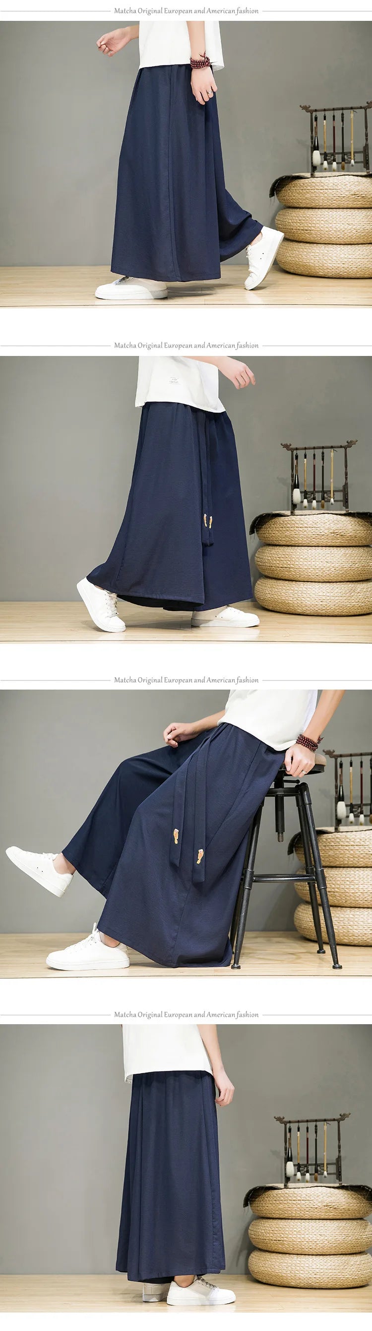 Männer Hose Haremshosen Pumphosen Pluderhosen Hosenrock Herrenrock Kilt Kimono