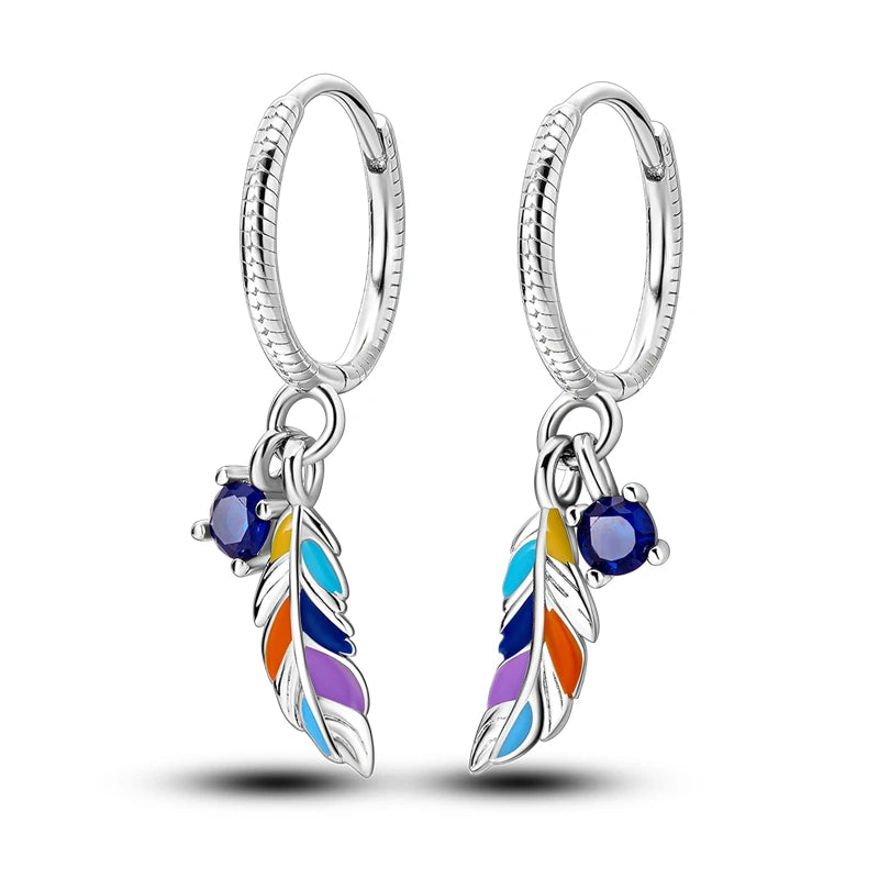 Orecchini a Cerchio in Argento 925 Sterling con Zirconi | Creole Brillanti