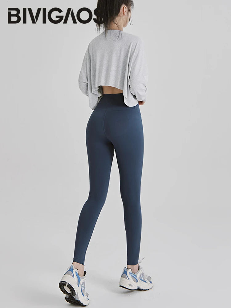 Yoga Leggings Push Up Damen Sport Hose Fitness Gym Stretch Leggins Jogginghose