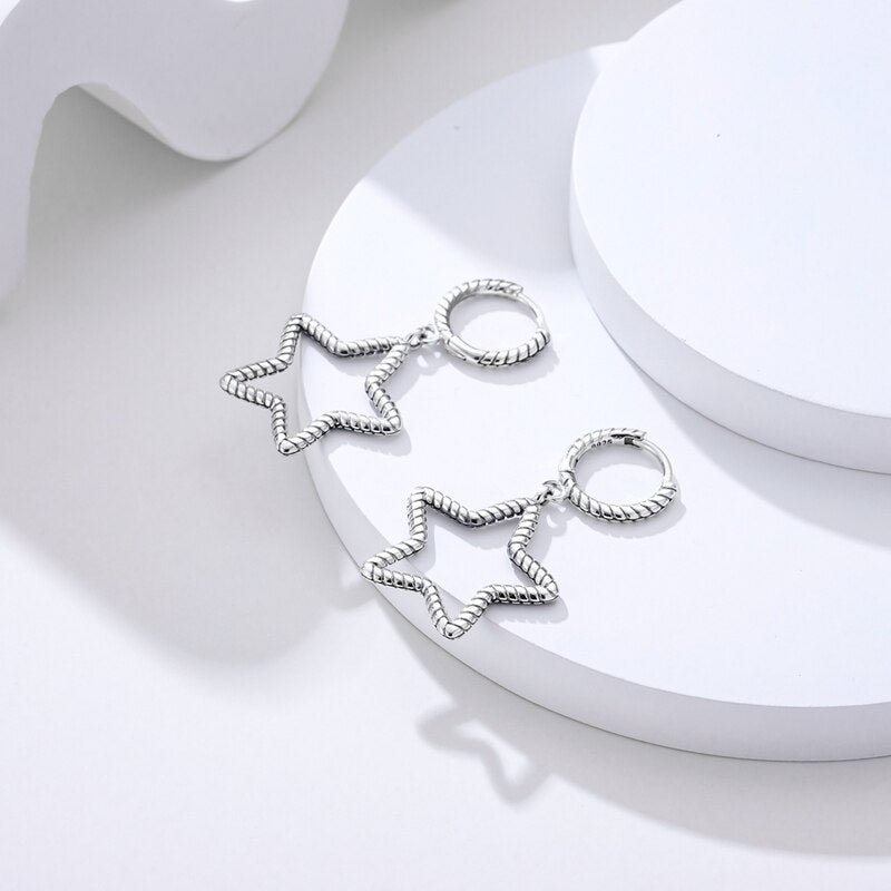 1 Paar Creolen aus 925 sterling Silber Ohrringe Ohrschmuck Zirkonia Ohrstecker
