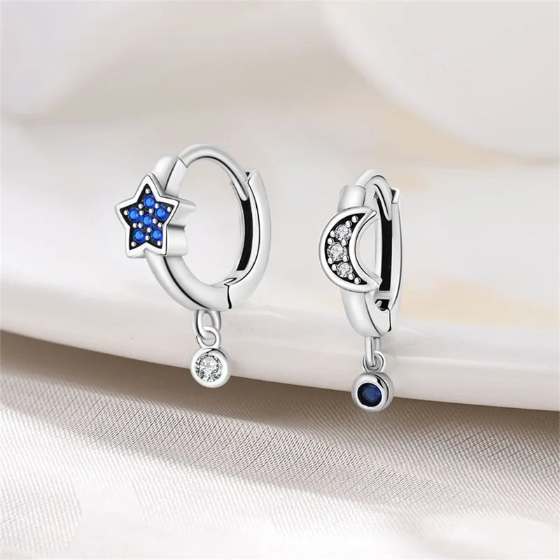 Creole Argento 925 Sterling Zirconi | Orecchini Eleganti Ipoallergenici Regalo