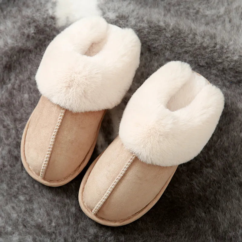 Damen Hausschuhe Pantoffeln Winterschuhe Plüsch Samt Slippers Wärme Gefütterte