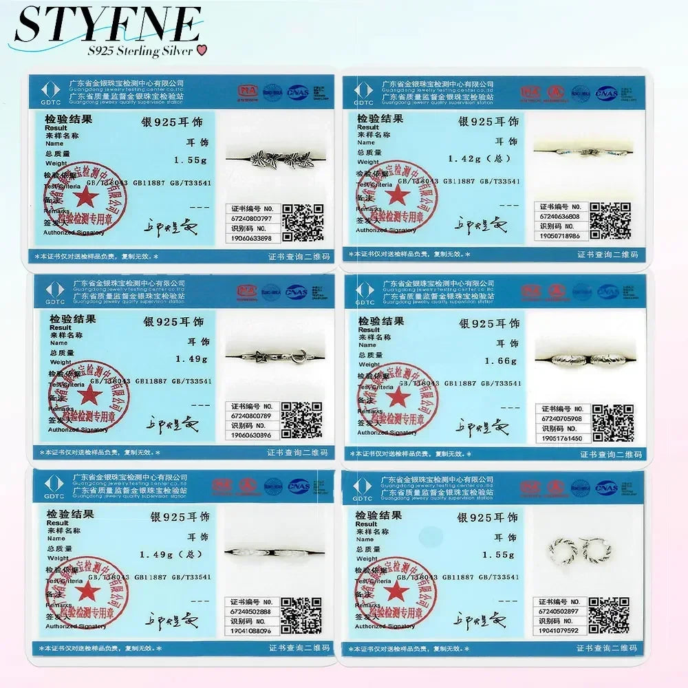 Creolen 925 Silber Ohrringe Zirkonia | Hypoallergen | Luxus Ohrstecker Geschenk