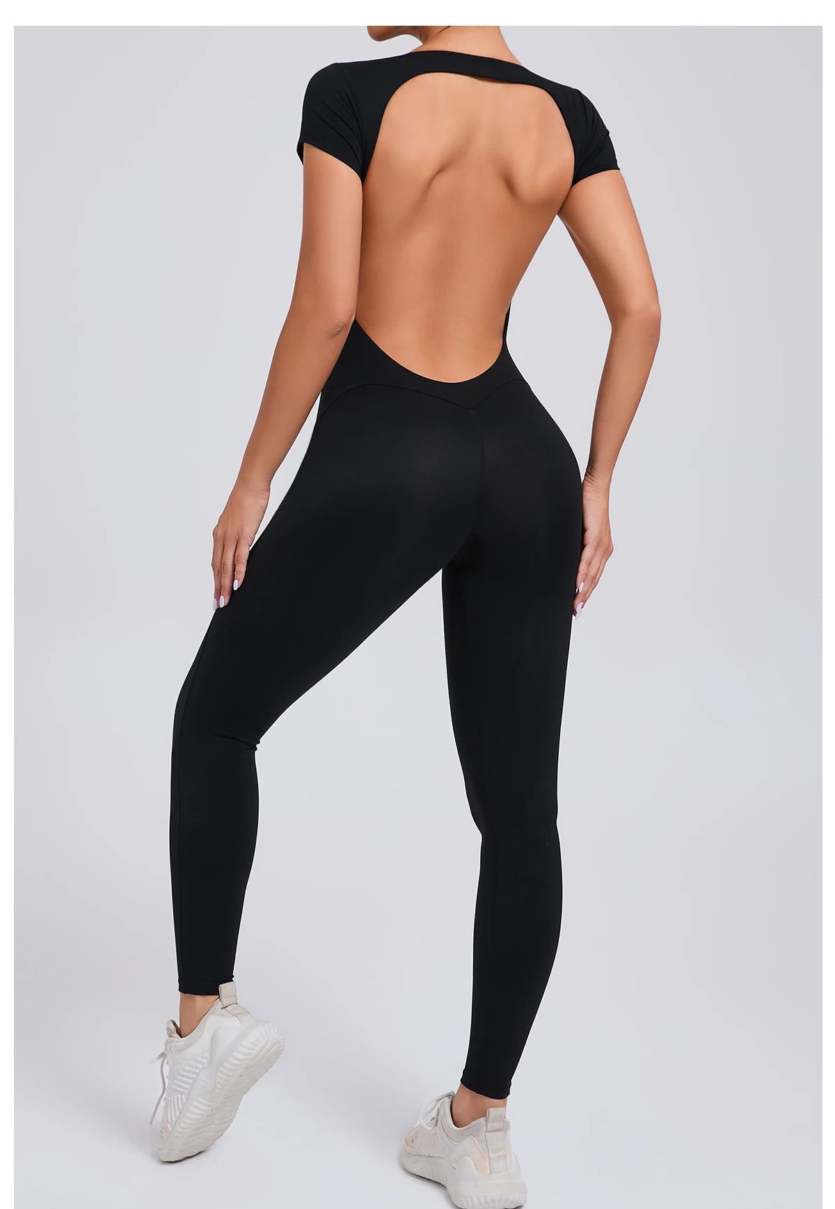 Tuta intera Sportiva Donna Rompers Pantaloni Yoga Palestra Sexy Jumpsuit Tutina