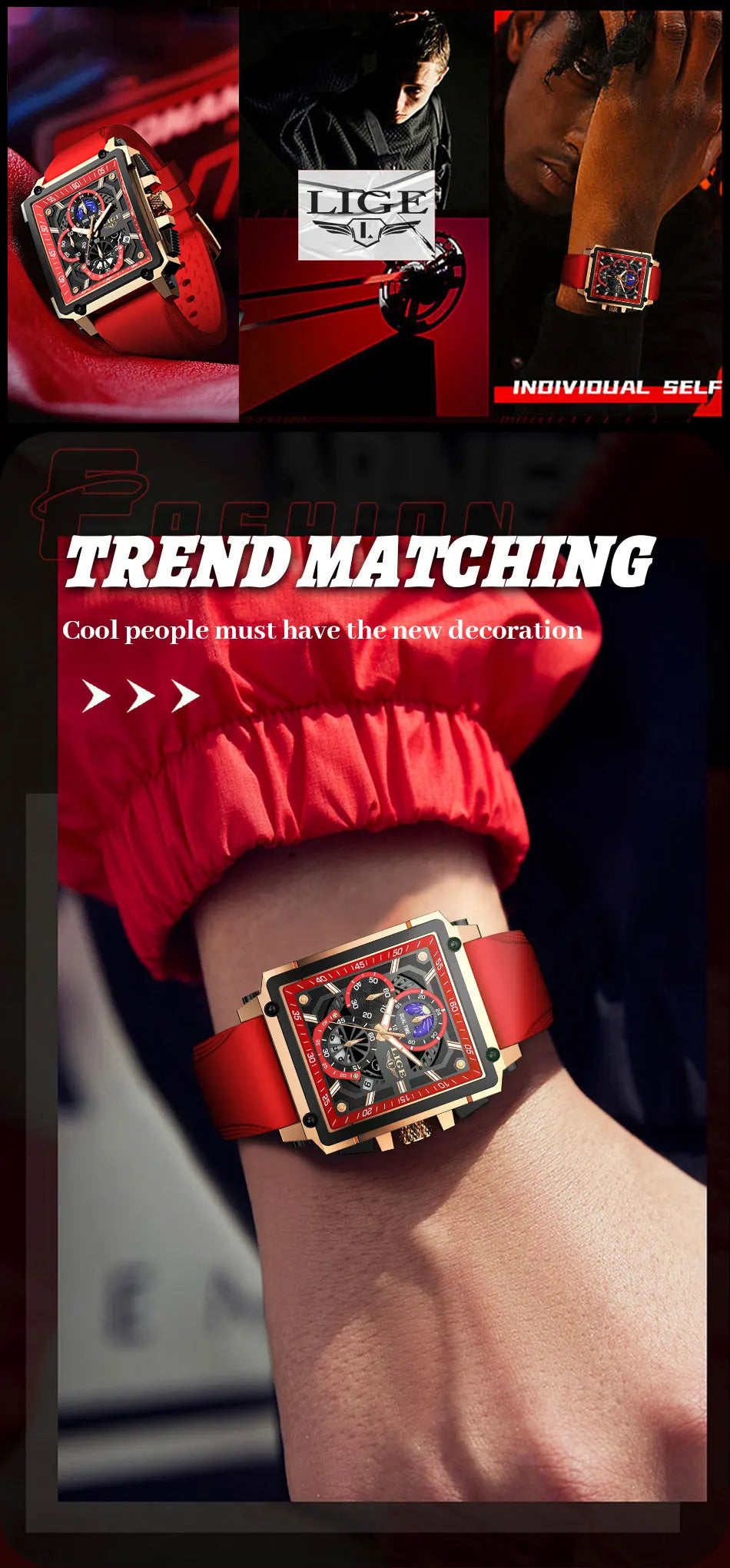 Orologio Uomo Quarzo Acciaio Inossidabile Orologio digitale Cronografo sportivo
