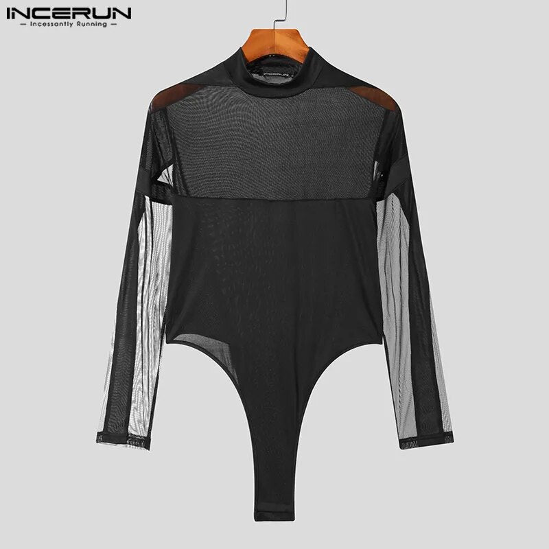 Fetisch Fashion Männer Sexy Bodysuits Herren Body Shirts Hemd Transparent Club