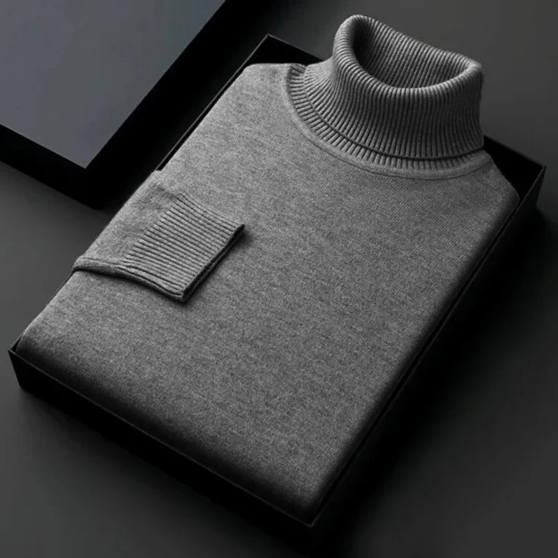 Herren Rollkragen Pullover Sweatshirt Leichter Pulli Sweater Shirt Langarmshirt
