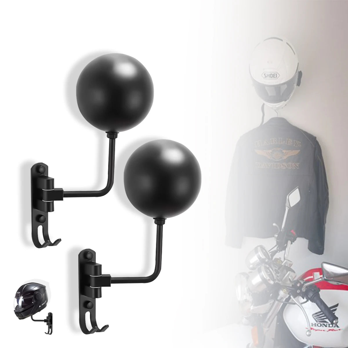 Motorrad Helm Halter Wandhaken Hakenleiste Hacken Kleiderhacken Garderobenhaken