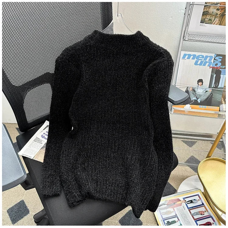 Herren Pullover Sweatshirt Leichter Pulli Sweater Langarm Shirt Strickpullover