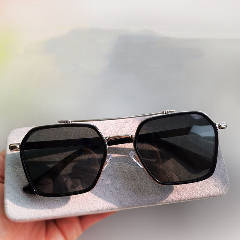 Designer Luxus Sonnenbrille Damen Herren Quadratische Übergröße Gläser Vintage