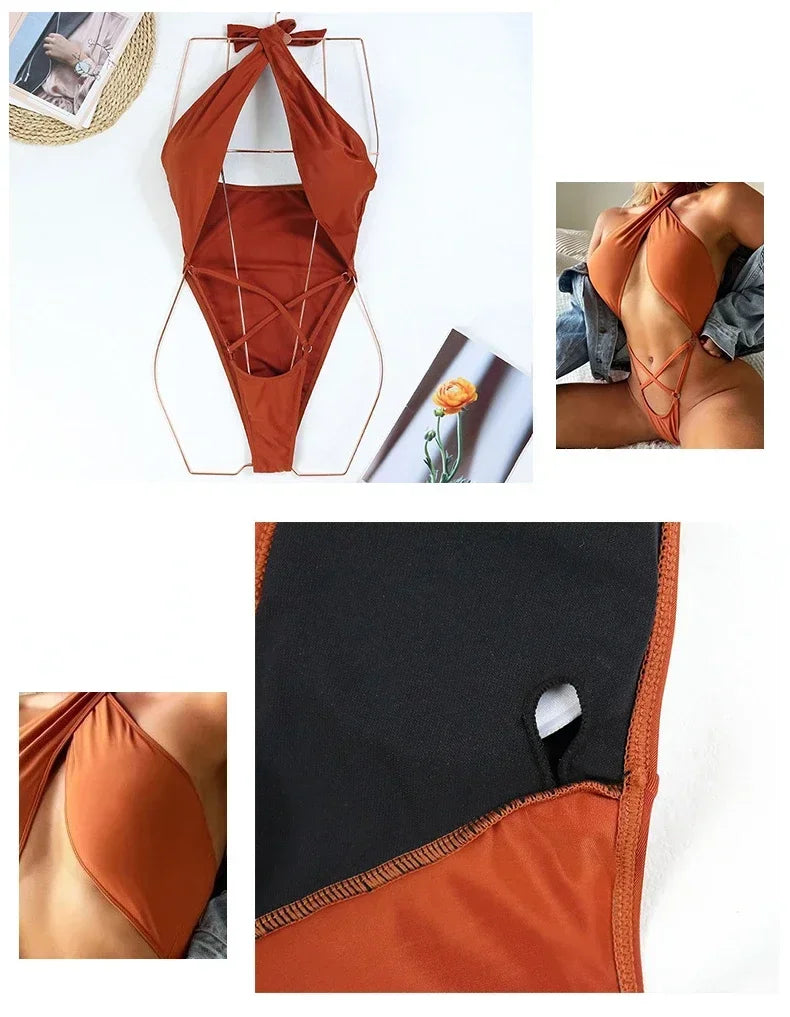 Frauen Bademode High Cut Bikini Set Sexy Push Up Badeanzug Damen Tanga Swimwear