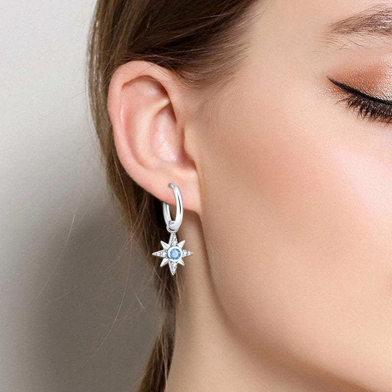 Orecchini a Cerchio in Argento 925 Sterling con Zirconi | Creole Brillanti