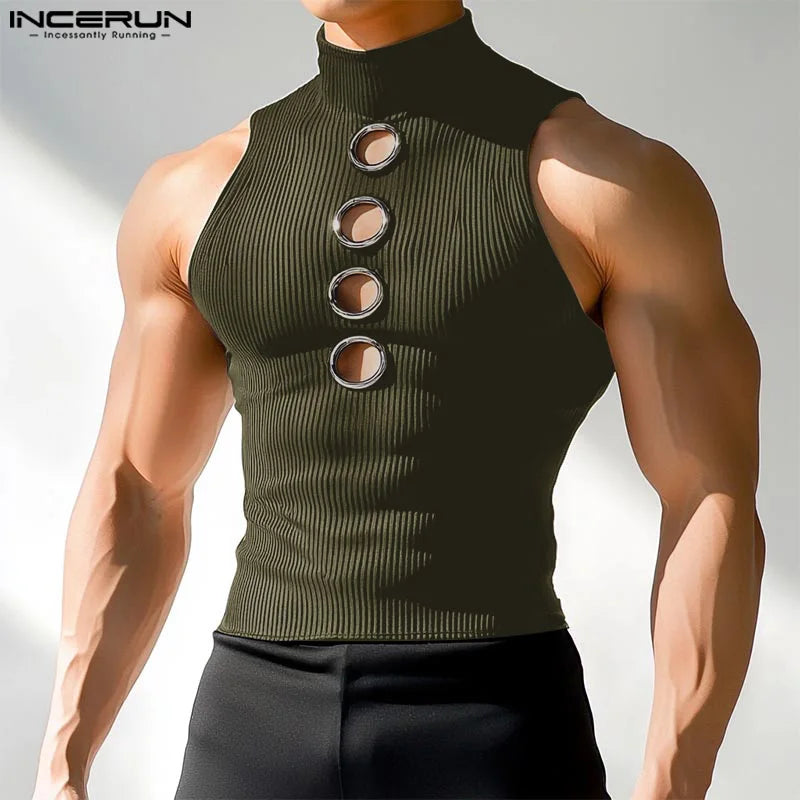 Herren Oberteil Ärmellos Tank Top Sexy Shirt Clubwear Muskel T-Shirt Unterhemd