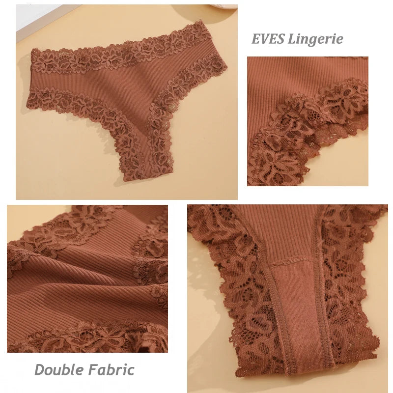 5Stk Frauen Spitze Tanga String Höschen Sexy Schlüpfer Slip Dessous Unterwäsche