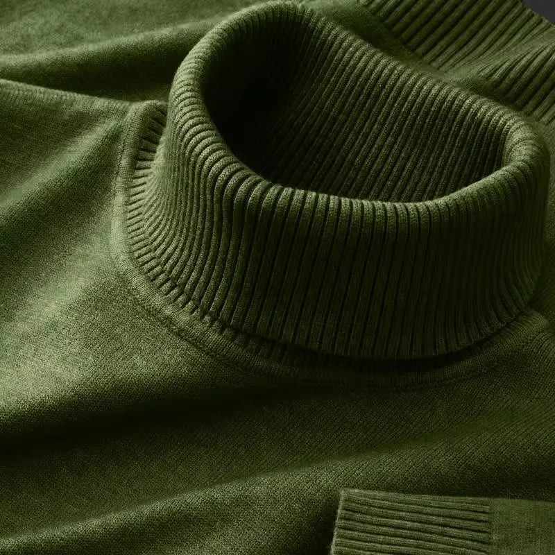 Herren Rollkragen Pullover Sweatshirt Pulli Zipper Sweater Shirt Langarmshirt