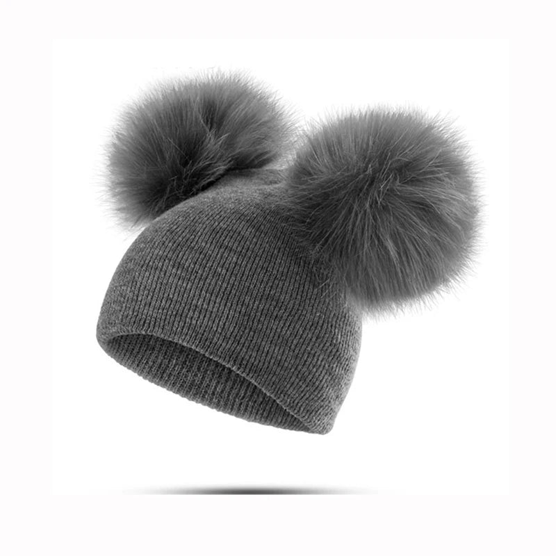 Baby Wintermütze Mädchen Jungen Kinder Strickmütze Babymütze Pudelmütze Mütze