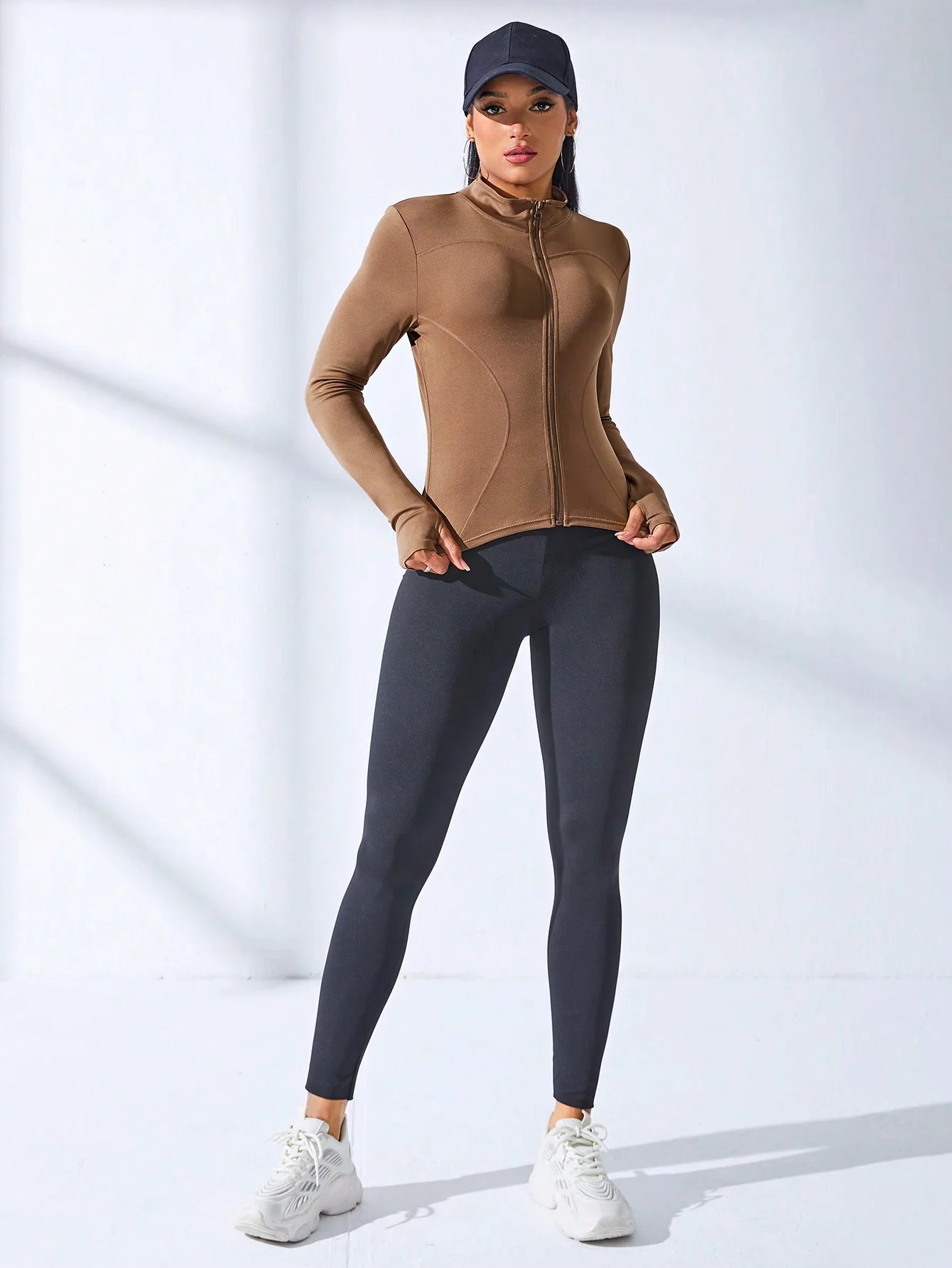 Damen kurze Sportjacke Sweatshirt Fitness Gym Jacke Yogajacke Yoga Sportswear