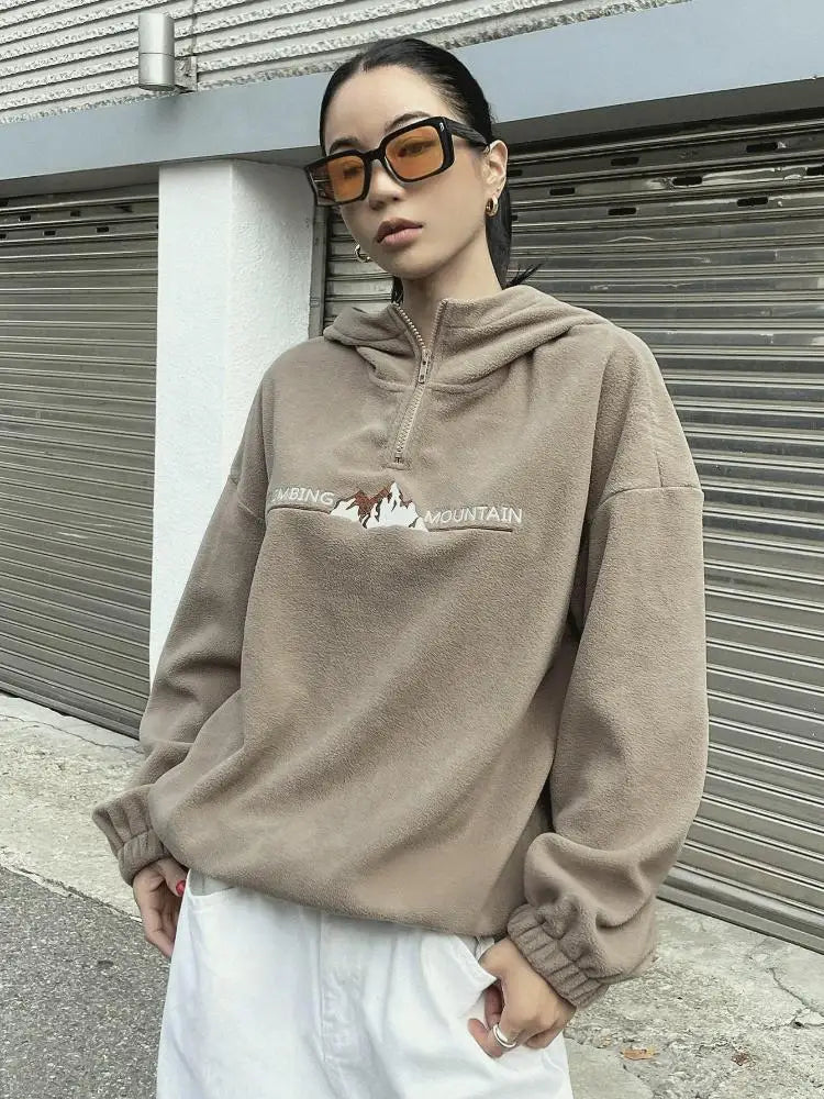 Felpa Donna  Giacca Sportiva Tuta Maniche Lunghe Cappuccio Maglia Shirt Fleece