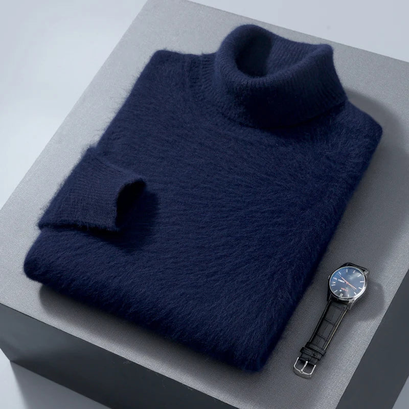 Herren Rollkragen Pullover Sweatshirt Langarm Pulli Sweater Shirt 100% Kaschmir