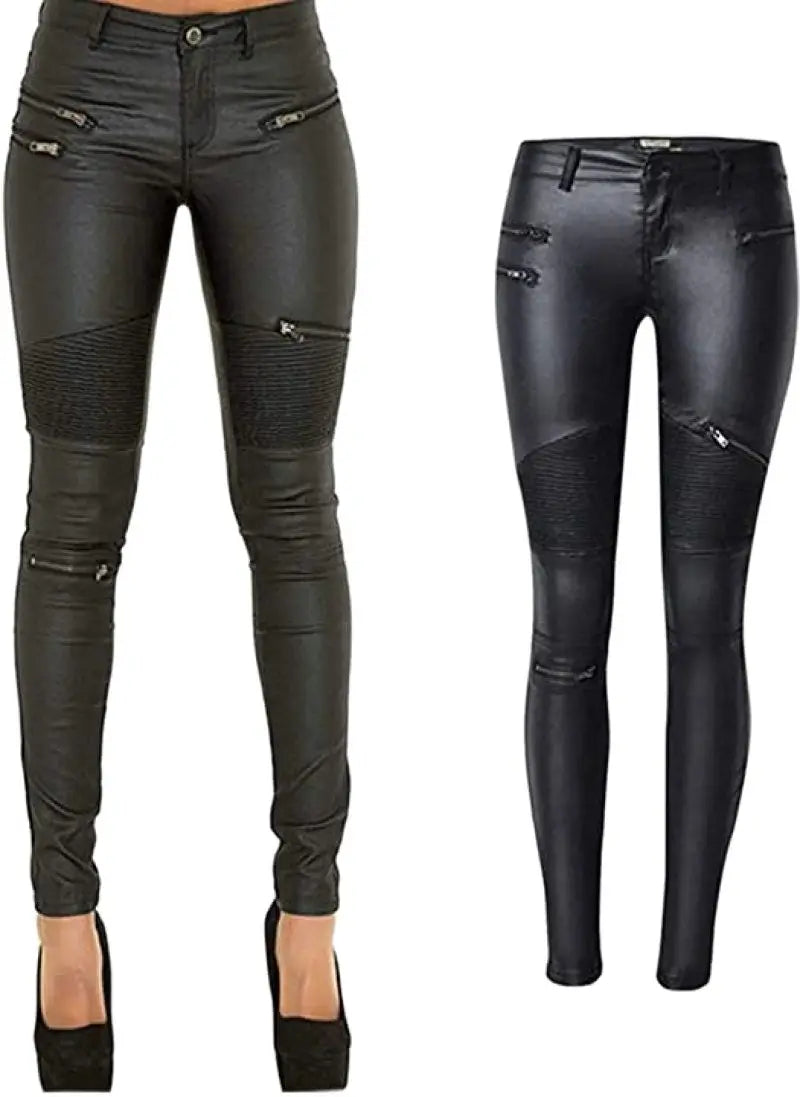 Sexy Leggins Donna Pantaloni Collant in Lattice Lucido Gothic Punk Night Club