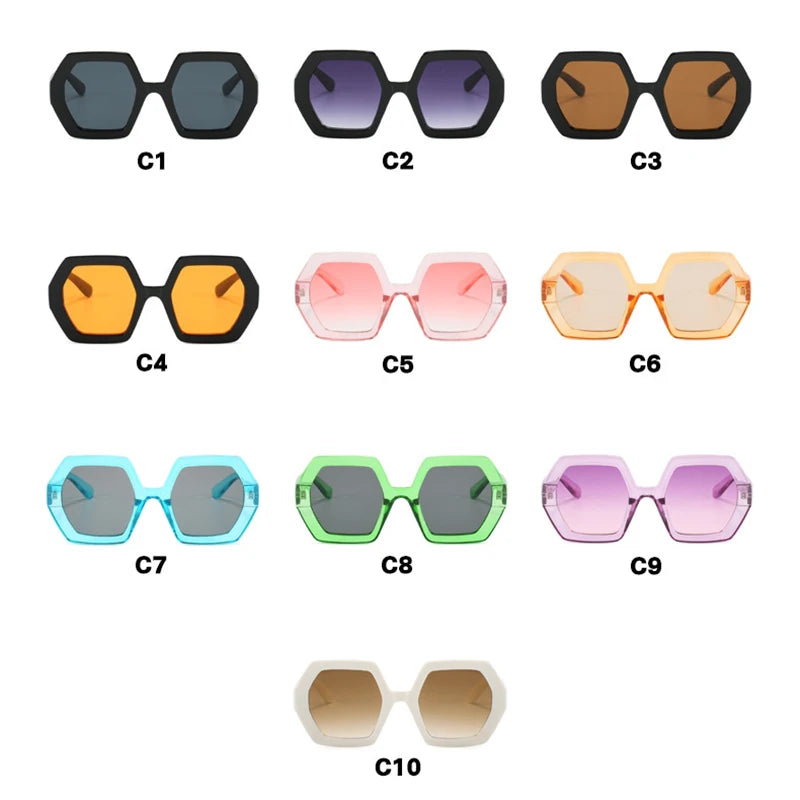 Damen Sonnenbrille Designer Luxus Brille Runde Übergröße Gläser Vintage UV400