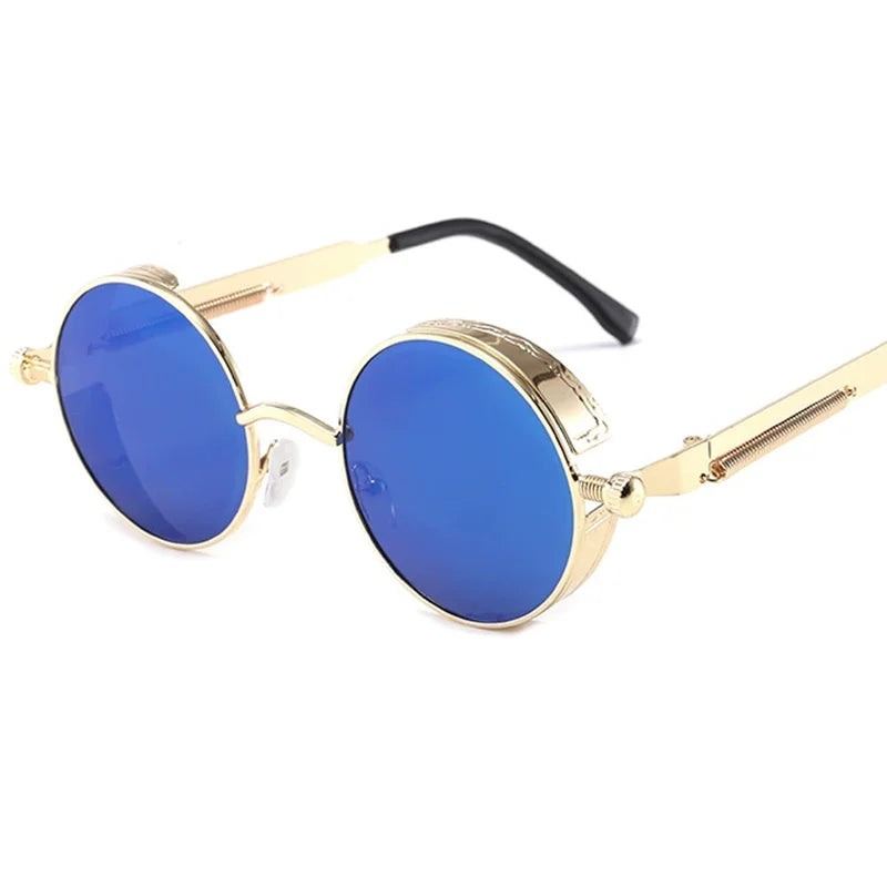 Damen Sonnenbrille Luxus Modische runde Herren Brille Vintage UV400