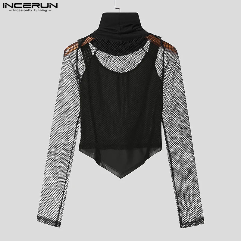 Maglietta Uomo Shirt T-Shirt Canottiera Camicia Maglia Sexy Body Trasparente Top