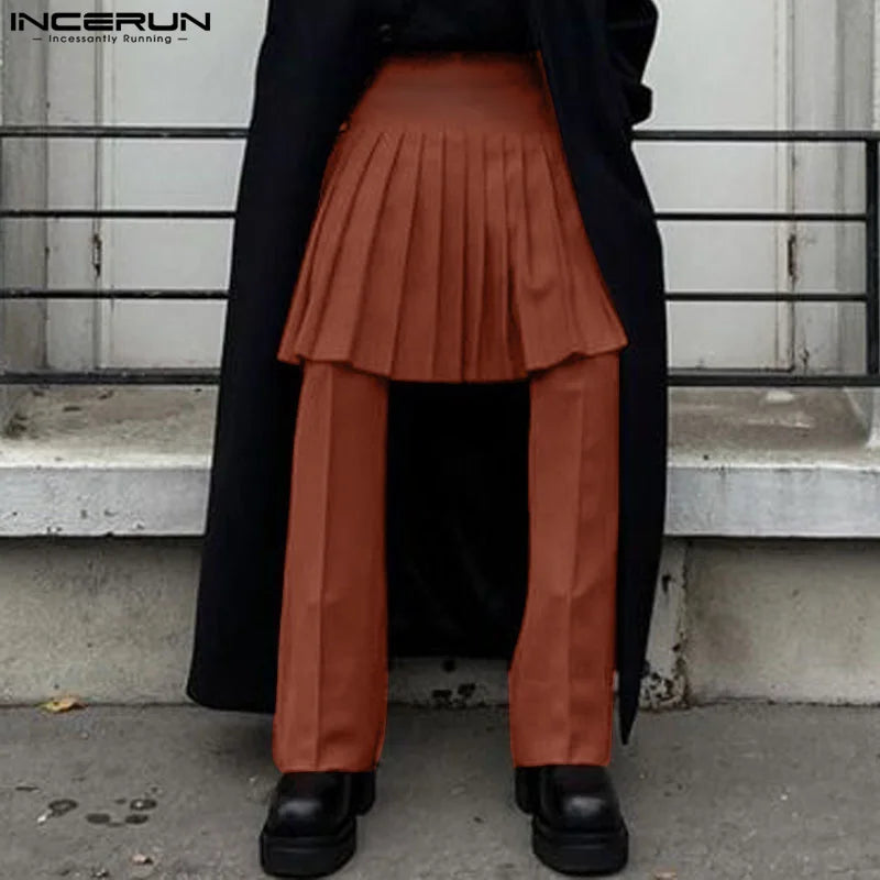 Fashion Männer Hosenrock Röcke Hose Herrenrock Kilt Schottenrock Jogger