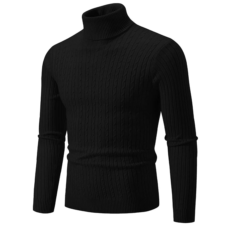 Herren Rollkragen Pullover Sweatshirt Pulli Zipper Sweater Shirt Langarmshirt
