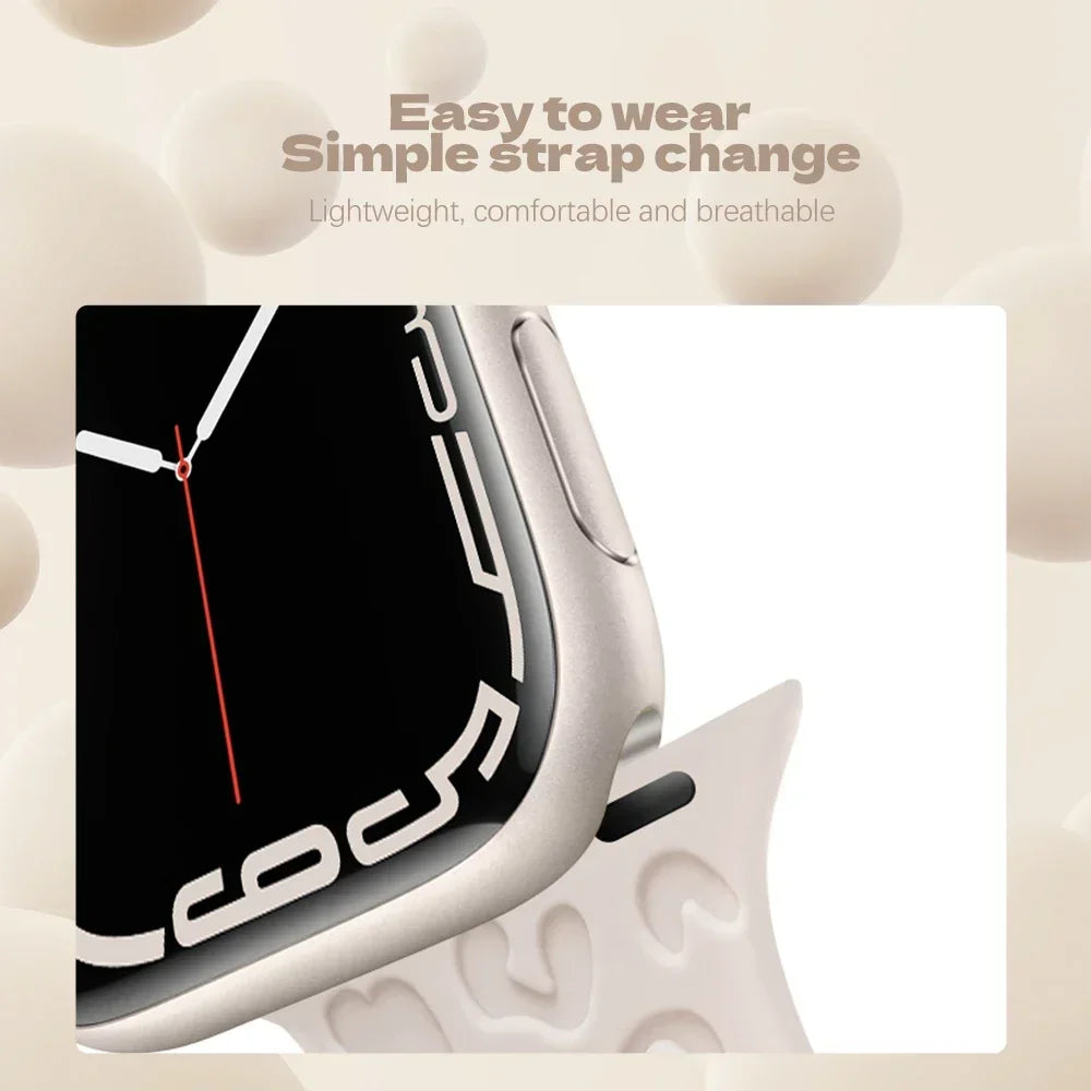 Sport Armband für Apple Watch Series 9 8 7 6 5 4 3 SE Ultra Silikon Band iWatch