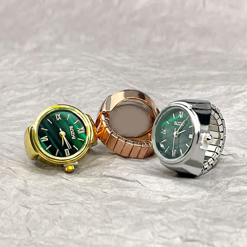 Fashion Fingeruhr Ringuhr Punk Finger Mini Uhr Quarzuhr Ring Herren Damen