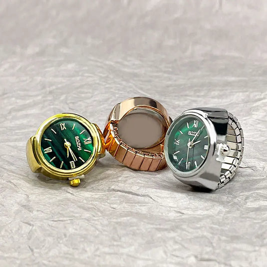Fashion Fingeruhr Ringuhr Punk Finger Mini Uhr Quarzuhr Ring Herren Damen