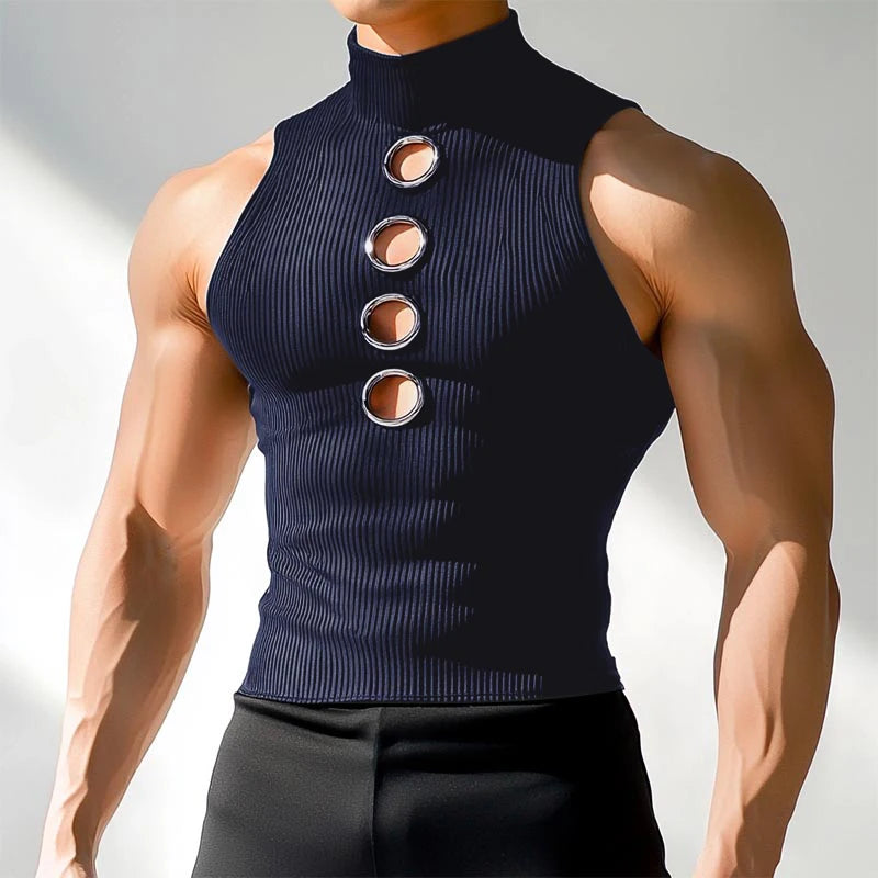 Herren Oberteil Ärmellos Tank Top Sexy Shirt Clubwear Muskel T-Shirt Unterhemd