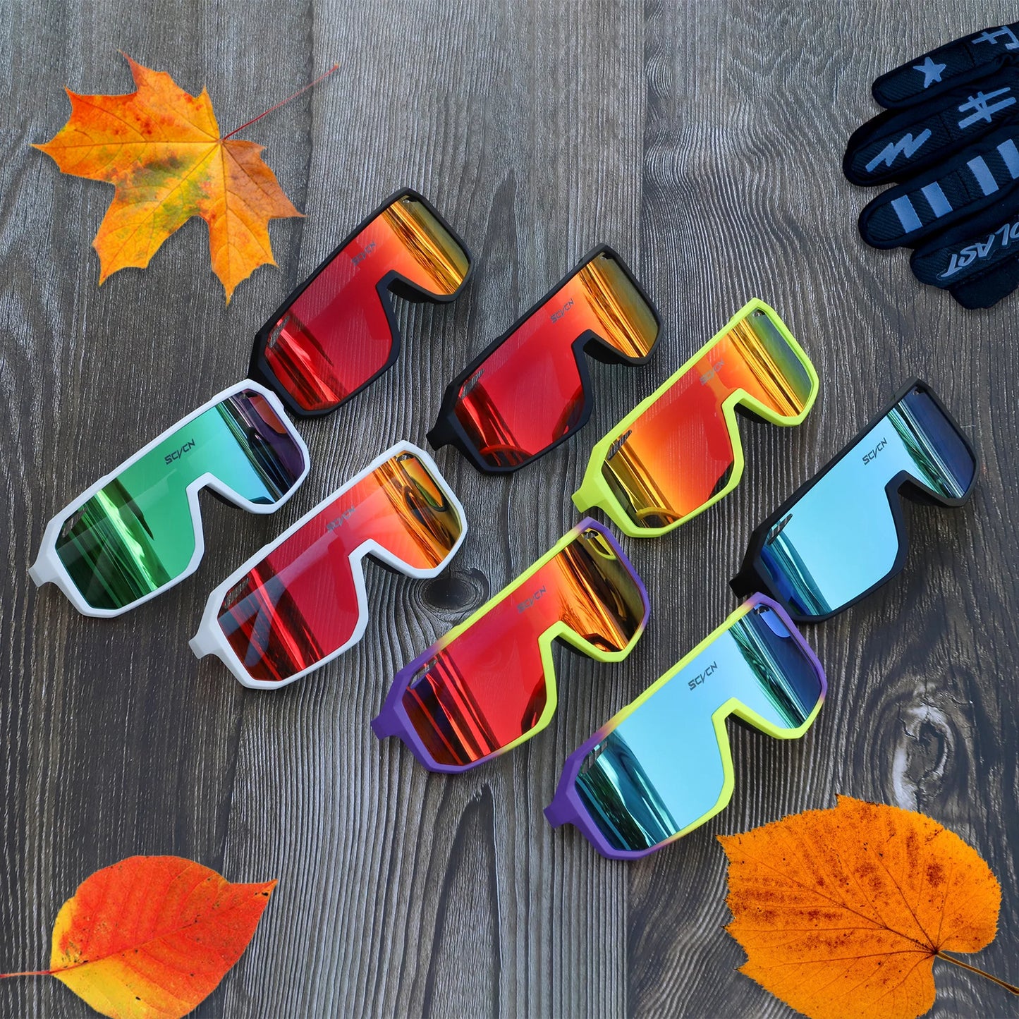Fahrradbrille Sonnenbrille polarisierte Brille Multi Color Spiegelbrille UV400