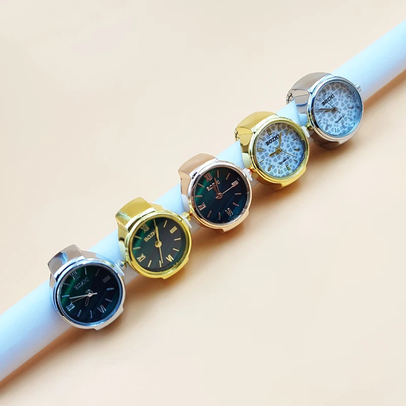Fashion Fingeruhr Ringuhr Punk Finger Mini Uhr Quarzuhr Ring Herren Damen