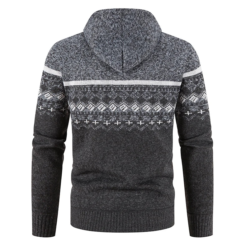 Herren Herbst Jacke Übergangsjacke Warme Sweatjacke Zipper Sweater Strickjacke